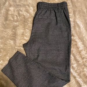 ASOS Tapered Leg Trousers- Grey Plaid